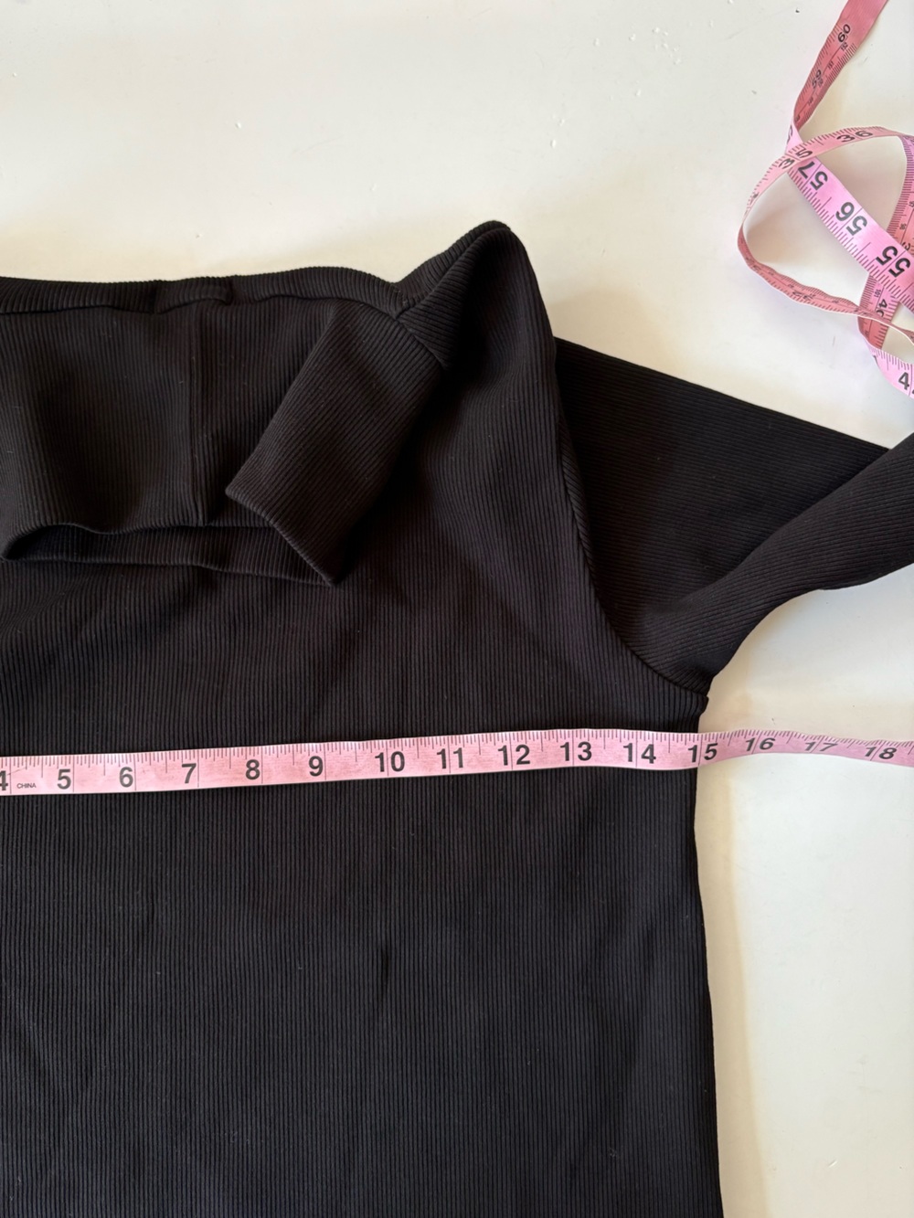 DONNI. || The Rib Turtleneck Mock Neck Long Sleeve Top Jet Black Medium - Picture 6 of 8